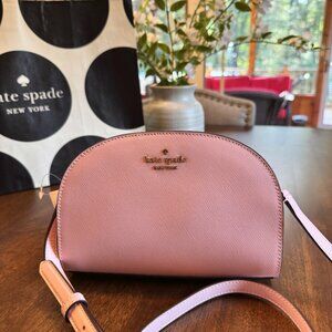 Kate Spade Perry Dome Crossbody Bag in Chalk Pink K8697 Saffiano Leather